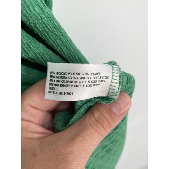 Ava & Viv Kelly Green Smocked Knee Length Dress Size 3X Cottage Coquette - Picture 6 of 6